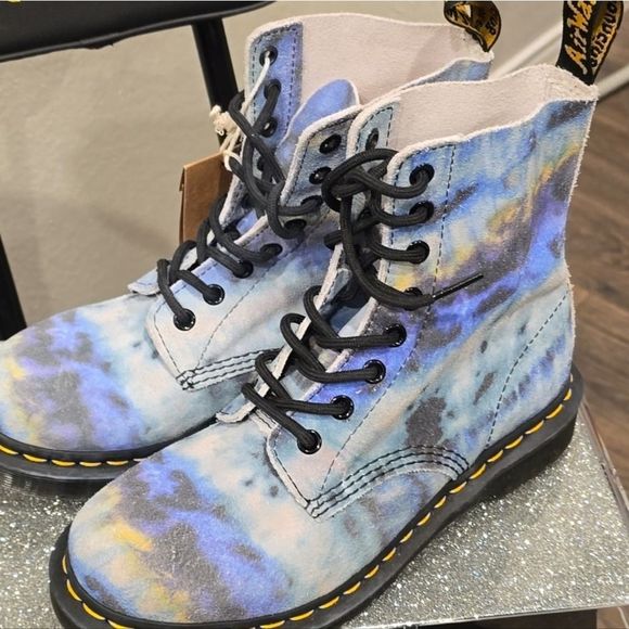 Dr Martens 1460 Pascal Tie Dye Leather Lace-Up Boots - Picture 11 of 14